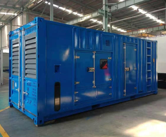 1600KW高压发电机组集装箱式安装调试完成交付